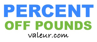 Percent off Pounds